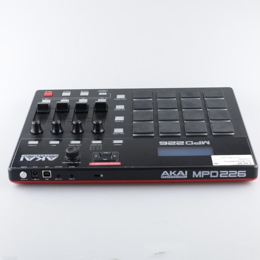 Akai MPD226 MIDI Pad Controller, Akai, Zo goed als nieuw, Support@akai.com, Akai Professional
200 Scenic View Drive
Suite 201
Cumberland, RI 02864
United States