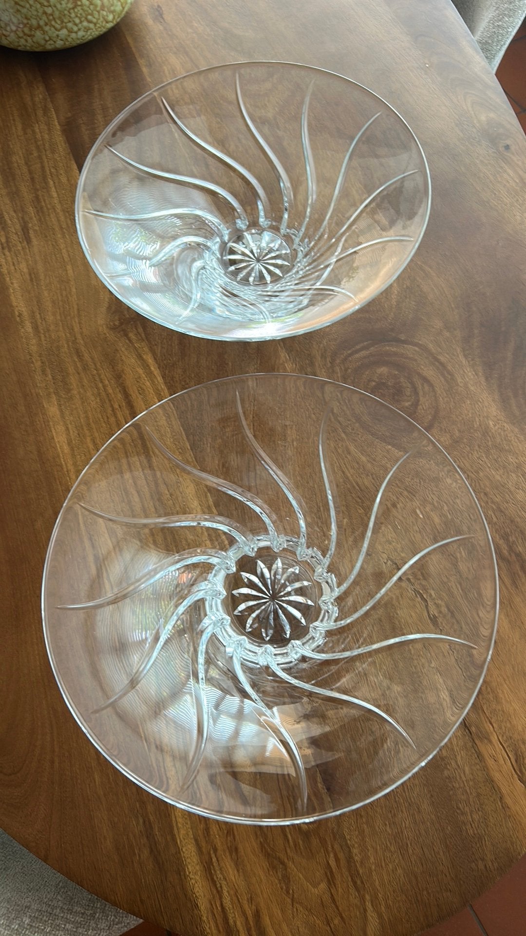 2 kristallen grote schalen in perfecte staat, Ophalen of Verzenden