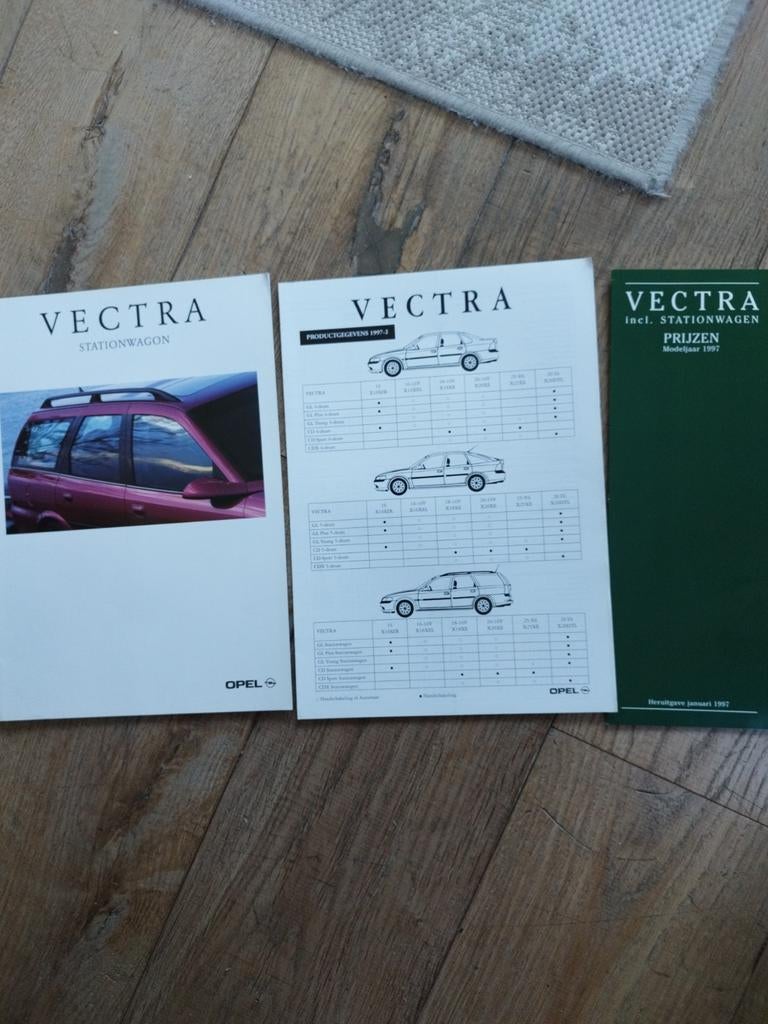 Opel Vectra Stationwagon brochure+techbijlage+prijslijst, Opel, Zo goed als nieuw, Opel, Ophalen of Verzenden