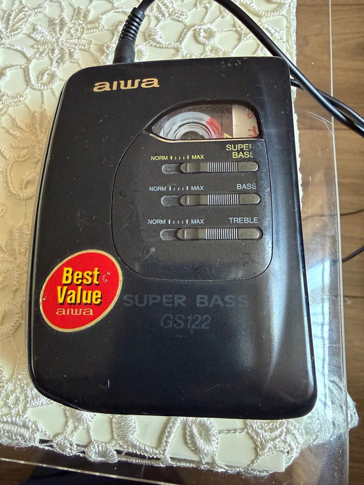 Aiwa Walkman Super Bass GS122 - Vintage Cassettespeler, Ophalen of Verzenden, Walkman