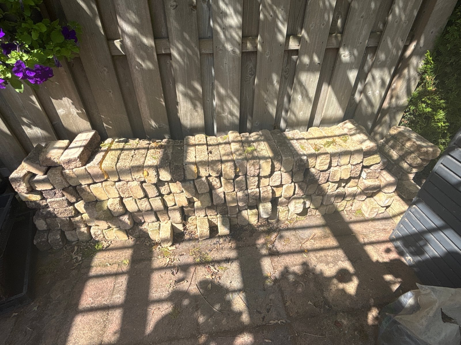 Gebruikte sierblokken gratis ophalen (weg is pech), Ophalen, Gebruikt, Klinkers, 10 m² of meer