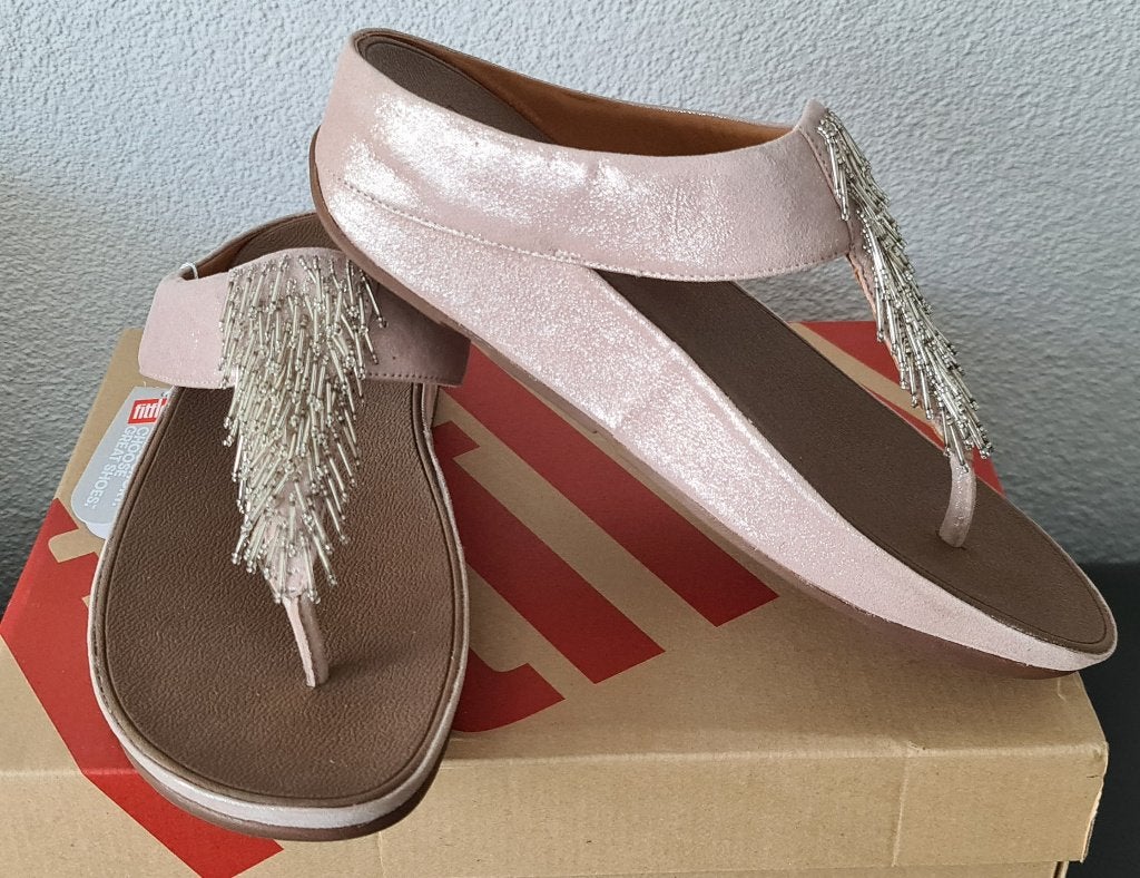 FITFLOP CHA CHA sandaal met kralen versiering maat 42, Nieuw, Fitflop, Sandalen of Muiltjes, Ophalen of Verzenden