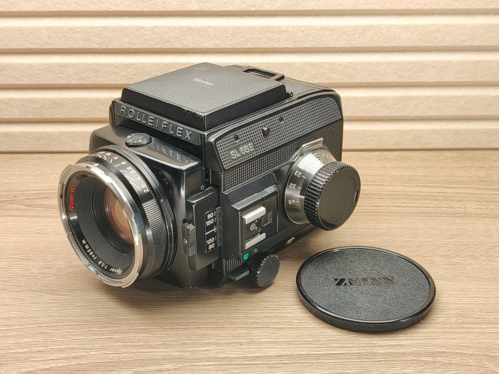 Rolleiflex Rollei SL-66E met Rollei-HFT 80mm f2.8 lens, Ophalen of Verzenden, Gebruikt, Spiegelreflex, Overige Merken