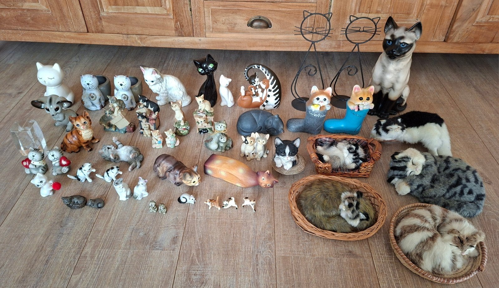Diverse mooie poezen beeldjes/bekers. Zie alle foto's!, Ophalen of Verzenden, Zo goed als nieuw, Dier