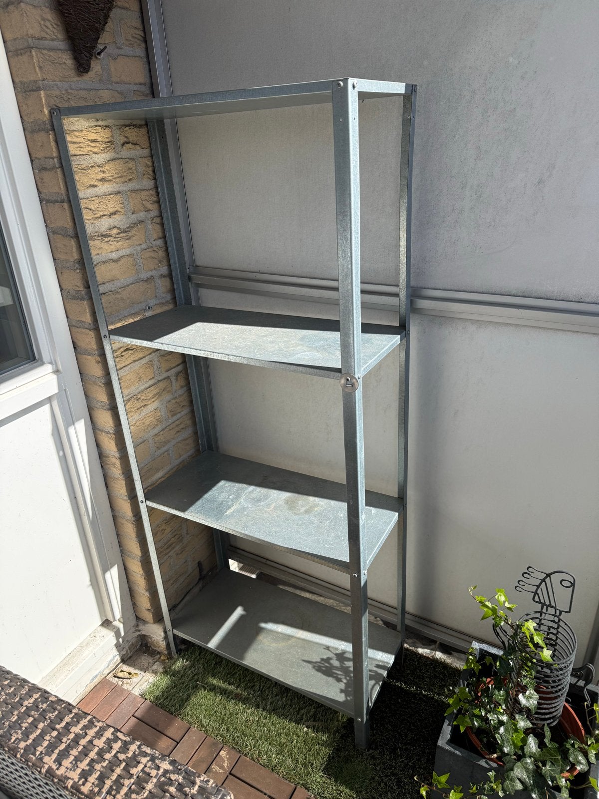 Metalen stellingkast met 4 planken, Ophalen of Verzenden, Gebruikt