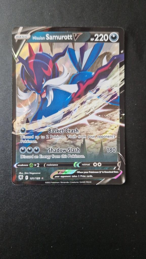 Hisuian Samurott V 101/189 Astral Radiance Pokemon, Ophalen of Verzenden, Zo goed als nieuw, Losse kaart