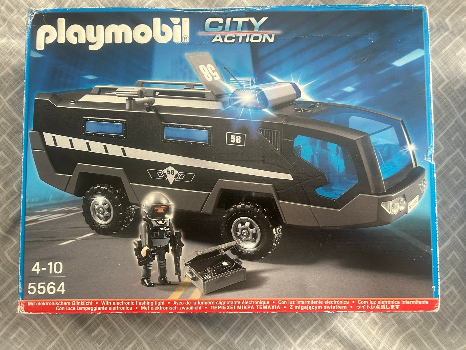 PLAYMOBIL City Action Voertuigen en Vliegtuig, 4 stuks, Ophalen of Verzenden, Gebruikt, City action, Complete set