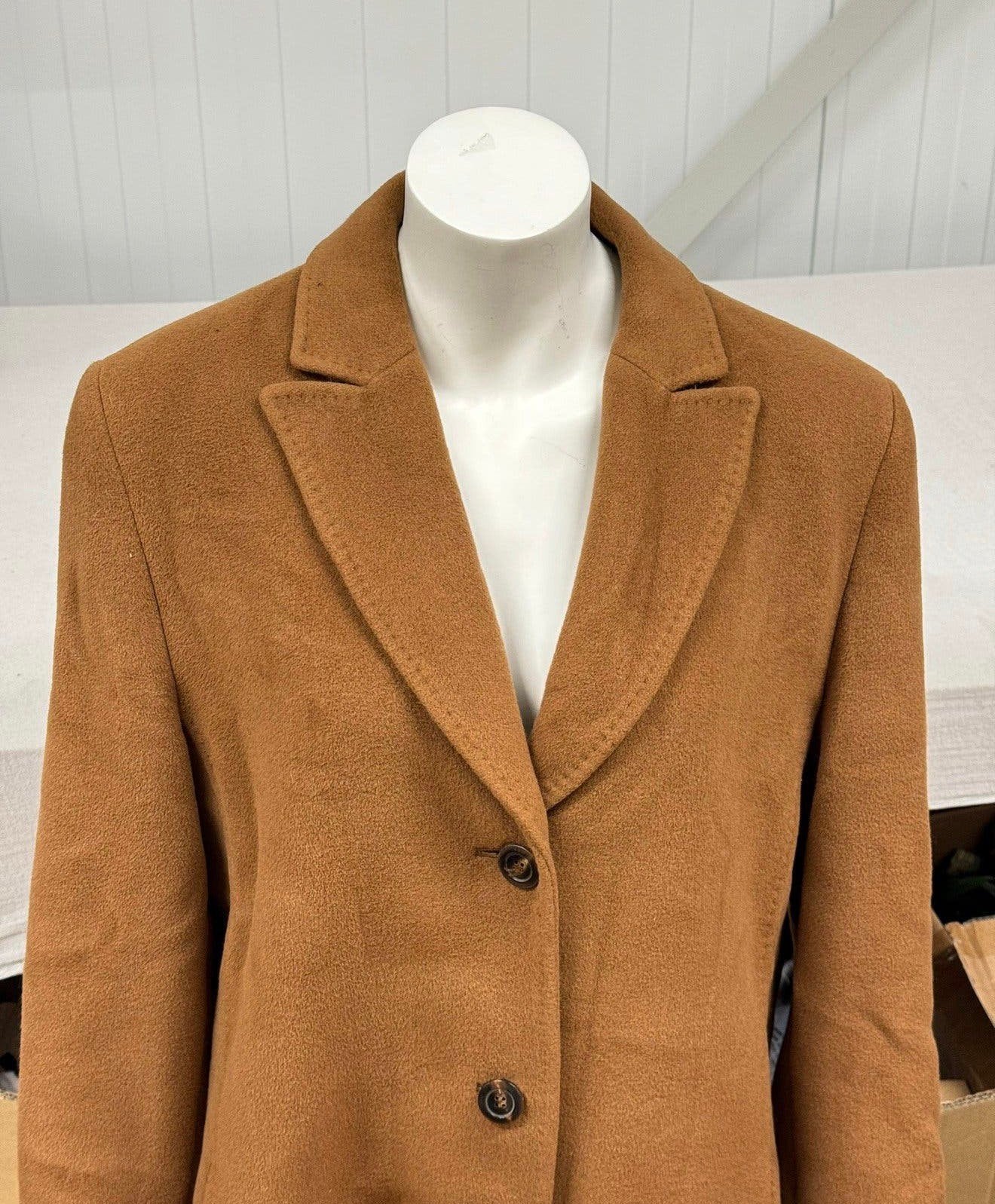 Vintage Trench Coat - Jobis Luxury angora-mohair wol jas L, P, Bruin, P, Ophalen of Verzenden