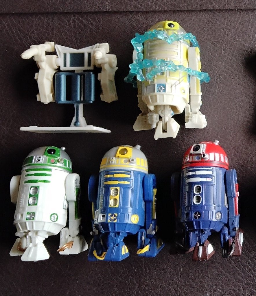 Star Wars Astro droids R2 units R2-D2 R2-B1 R4-C7 R3-T7, Ophalen of Verzenden, Zo goed als nieuw, Actiefiguurtje
