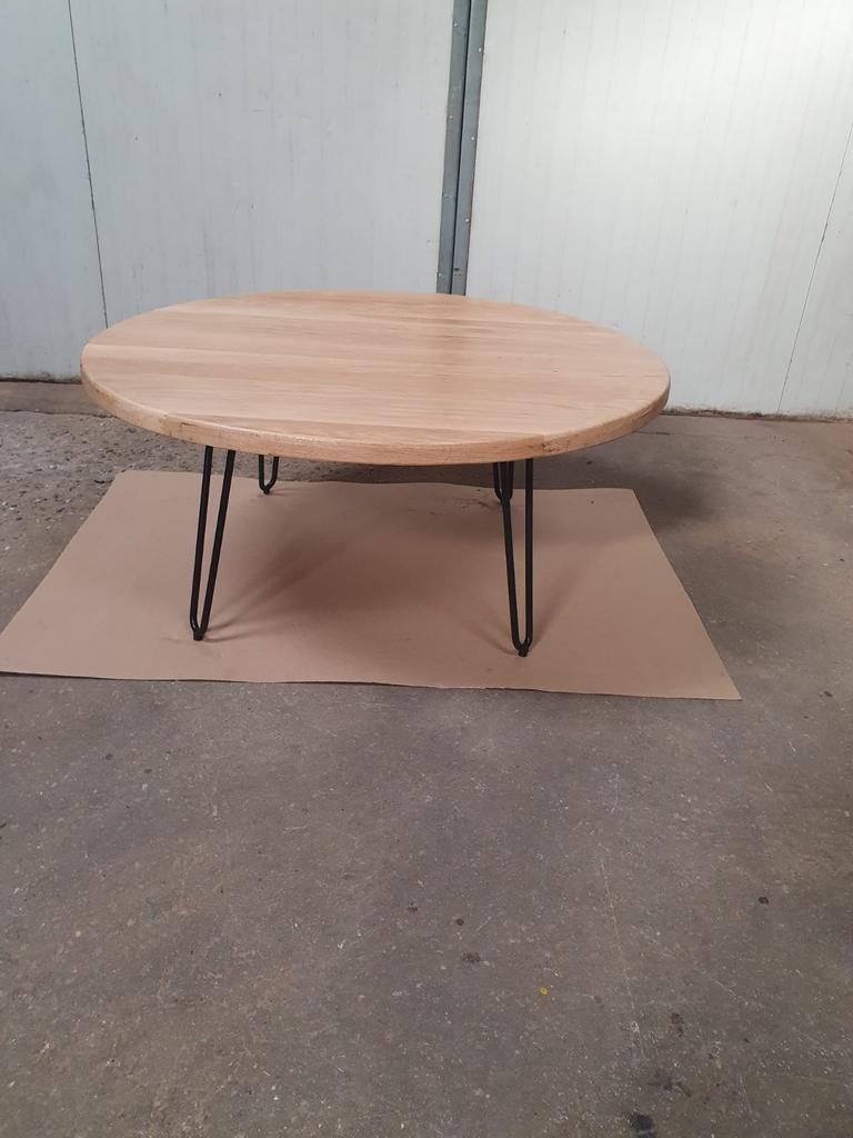 Ronde eiken salontafel, Antiek en Kunst, Ophalen