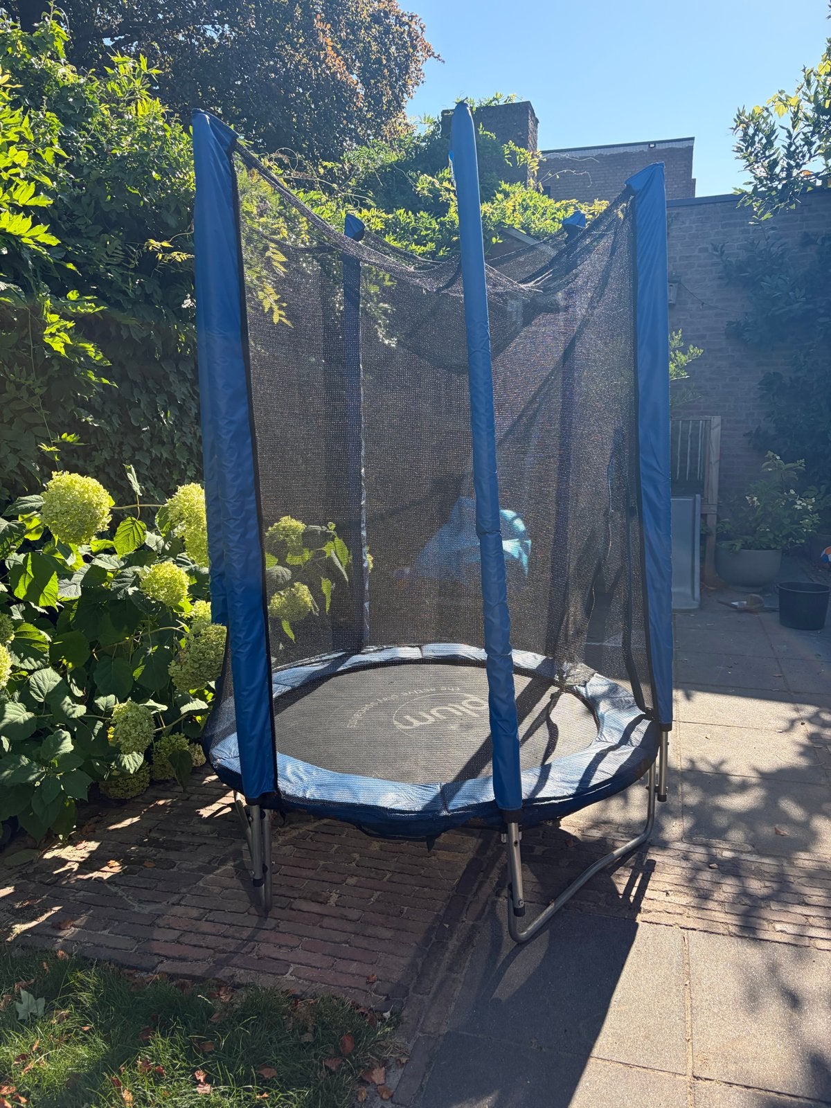 Trampoline met veiligheidsnet, diameter 140 cm, Ophalen, Gebruikt