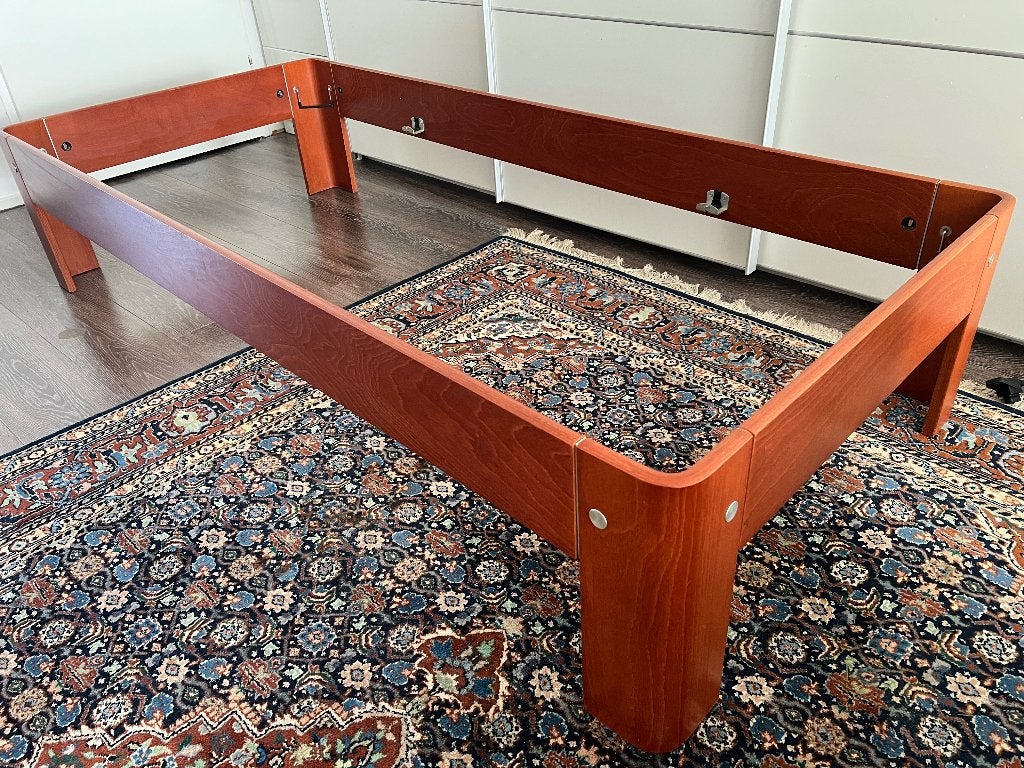 auping bedombouw met nachtkastje  90x200, Ophalen, 90 cm, 200 cm, Hout