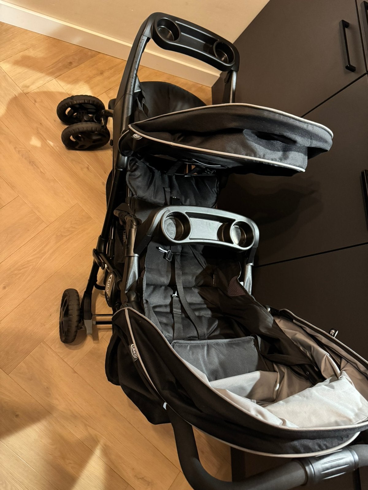 Graco kinderwagen 2 kinderen, Ophalen, Zo goed als nieuw, Overige merken, Verstelbare rugleuning