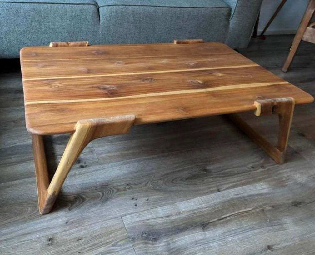 Salontafel teakhout, Ophalen, 100 tot 150 cm, Teakhout, 50 tot 100 cm