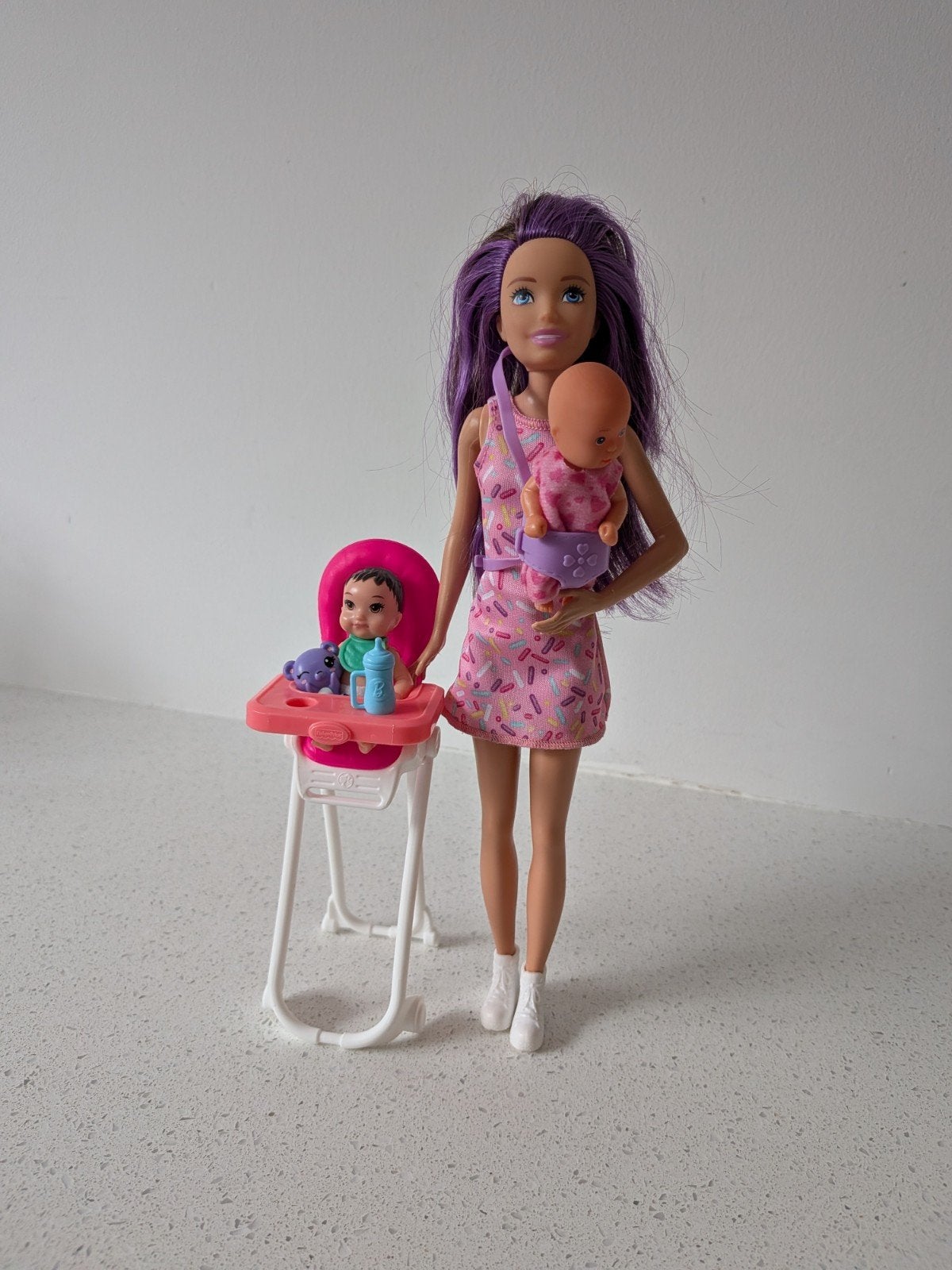 Barbie Skipper met baby's en accessoires, Ophalen of Verzenden, Gebruikt, Barbie