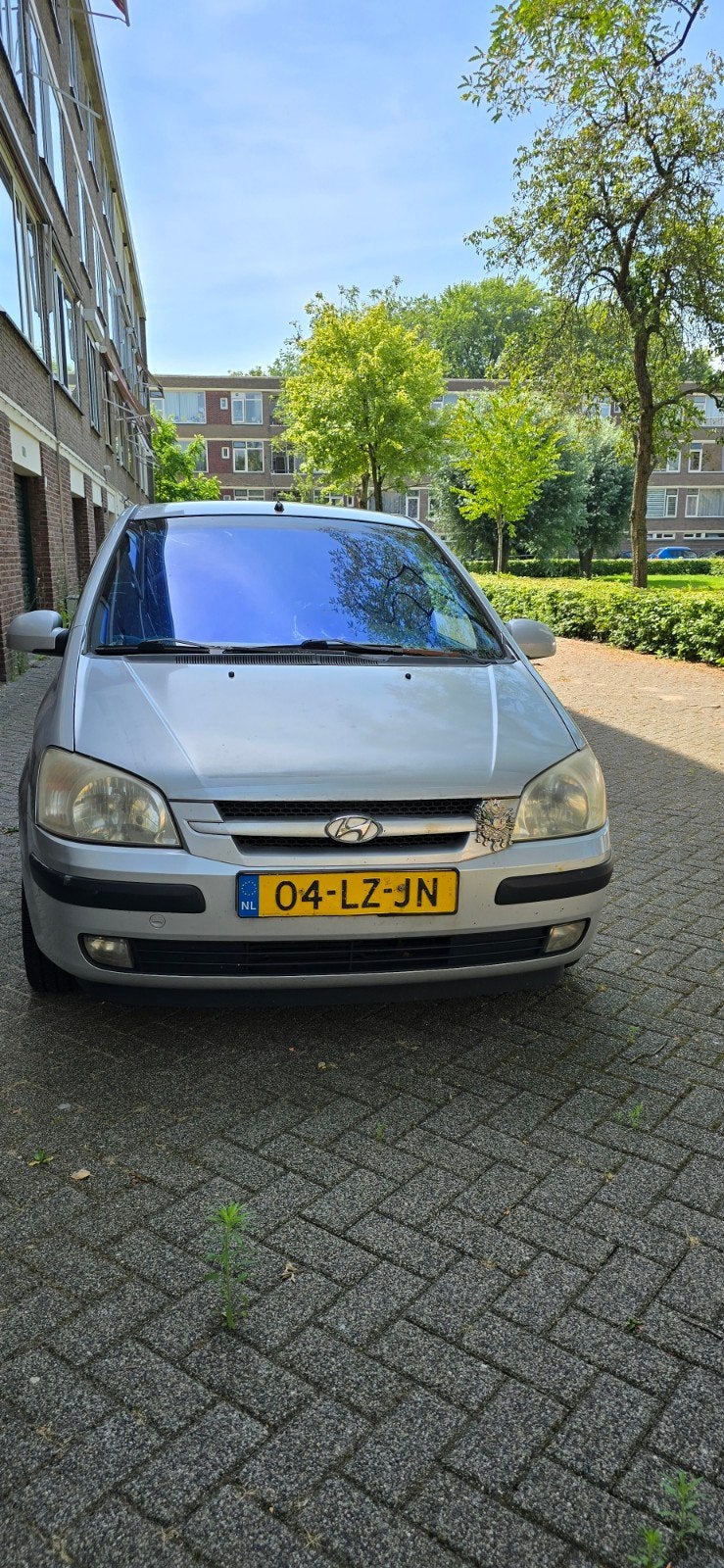 Hyundai Getz 1.6 5DRS 2003 Grijs, Auto's, Voorwielaandrijving, 40 €/maand, 1599 cc, 4 cilinders