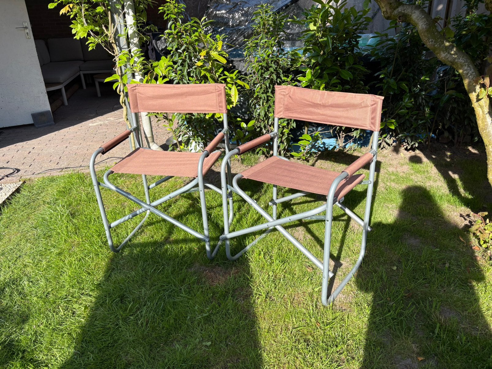 Twee campingstoeltjes / regisseursstoeltjes Vida XL, Ophalen, Zo goed als nieuw