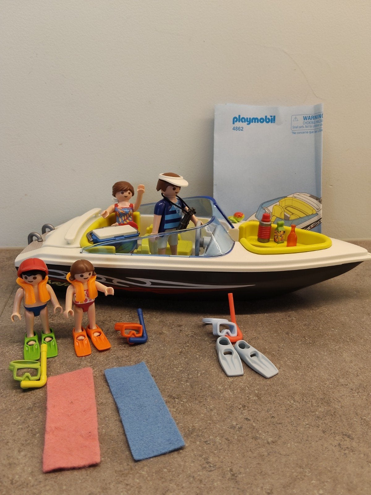 Playmobil Speedboot met Familie en Accessoires, Ophalen, Gebruikt