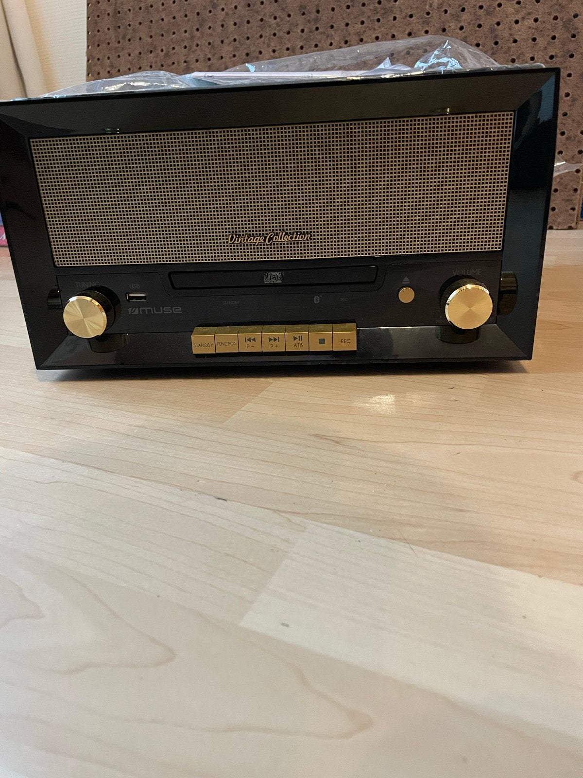 Muse MT-110 B Bluetooth Platenspeler Zwart, Overige merken, Automatisch, Nieuw, Ophalen of Verzenden