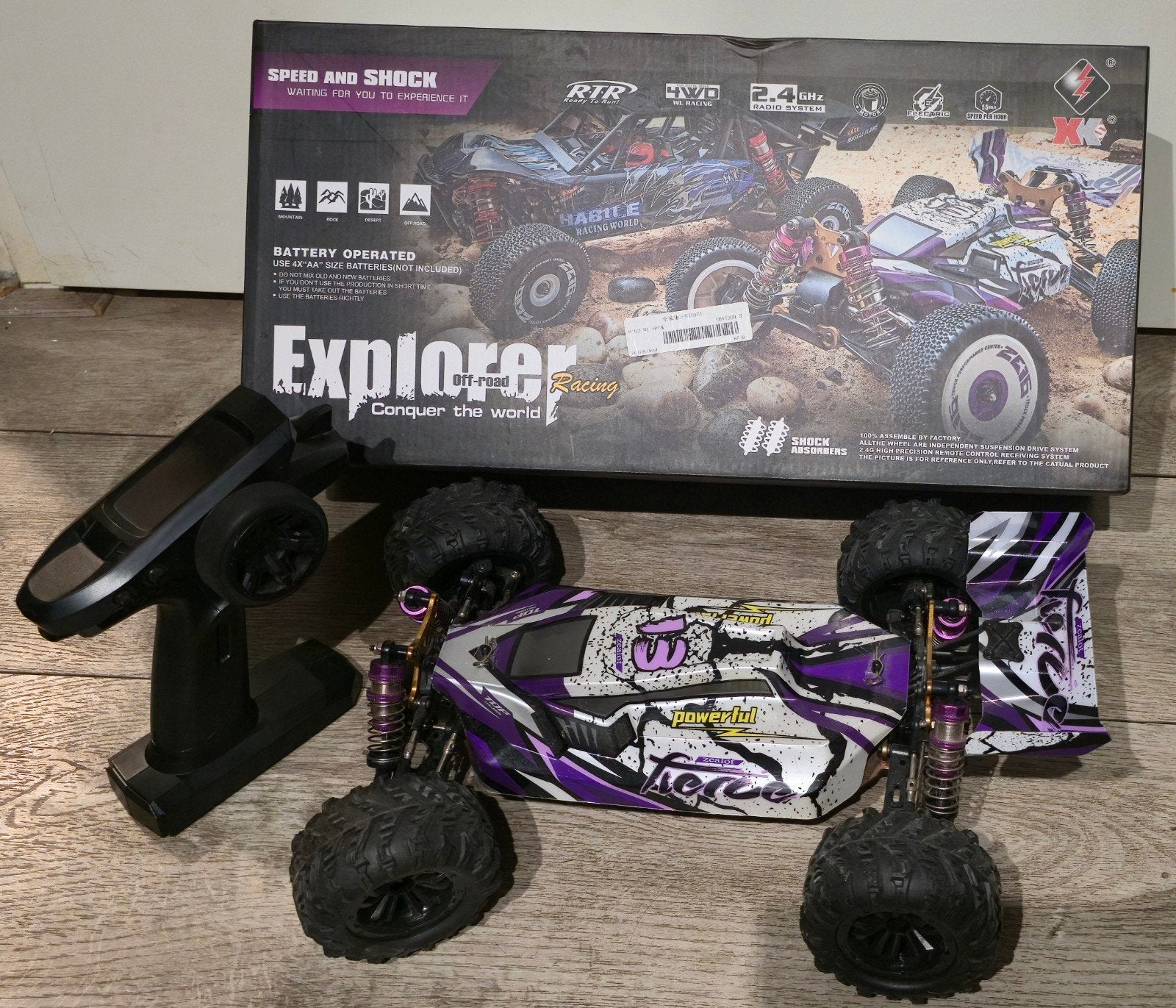 RC Auto Explorer 55kmph Off-road Racing 4WD RTR Elektro, Elektro, Auto offroad, Nieuw, Ophalen of Verzenden