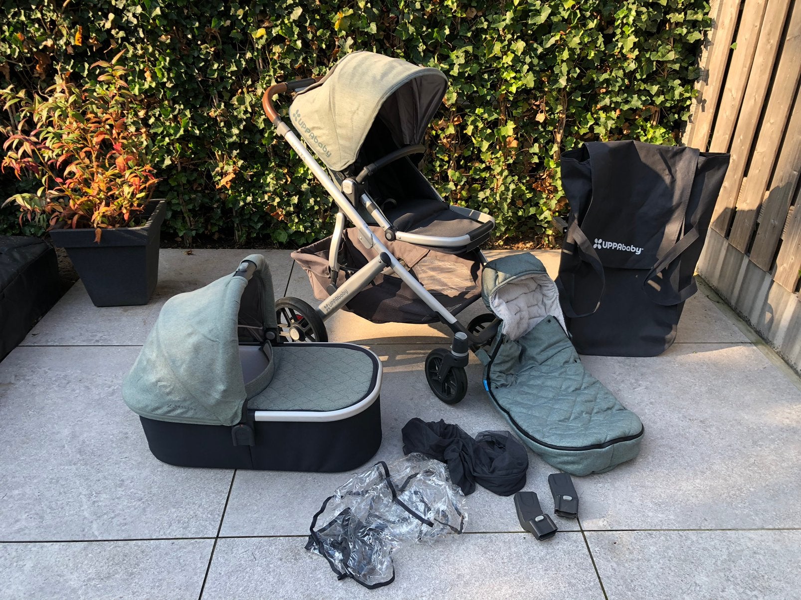 Uppababy Vista kinderwagen met veel accessoires, Gebruikt, Duowagen, Combiwagen, Ophalen
