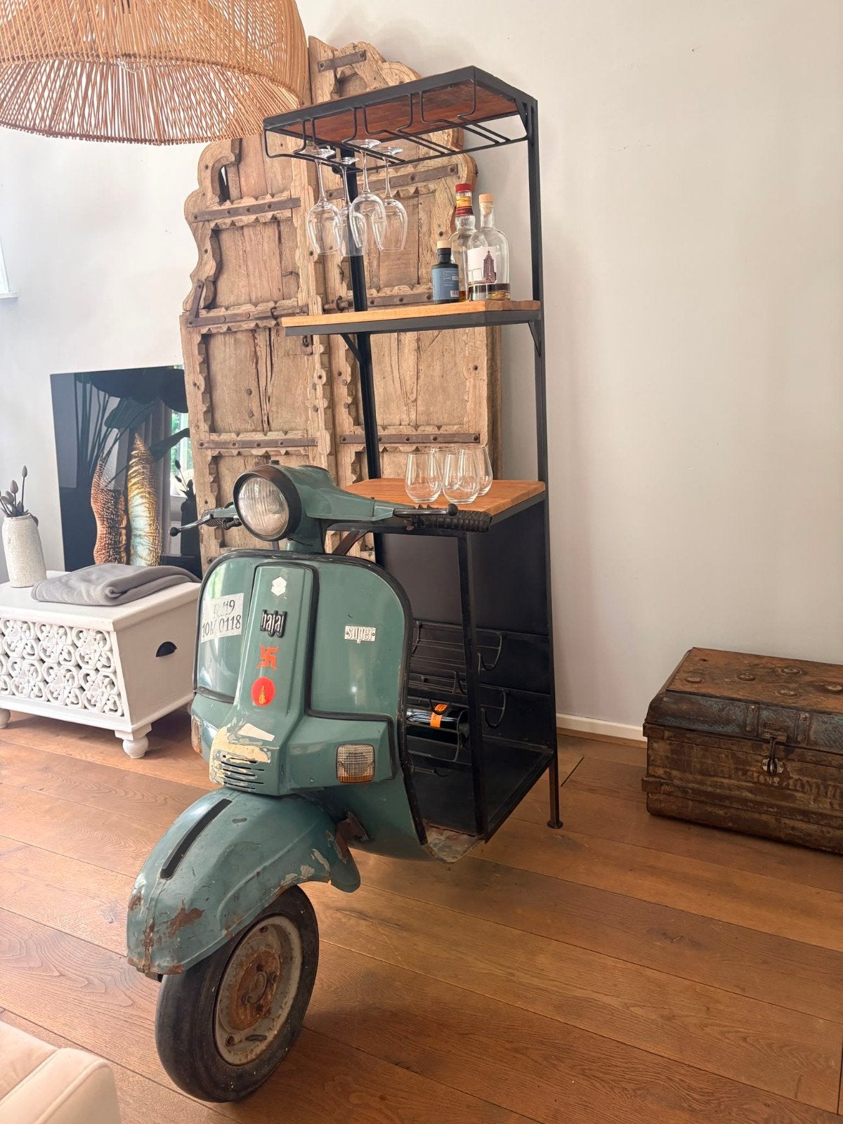 Indiase scooter bar, Ophalen, Gebruikt