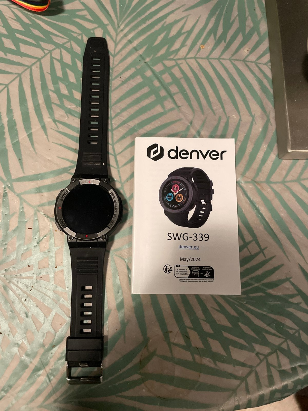 Denver SWG-339 Smartwatch, Hartslag, Zwart, Ophalen of Verzenden, Zo goed als nieuw