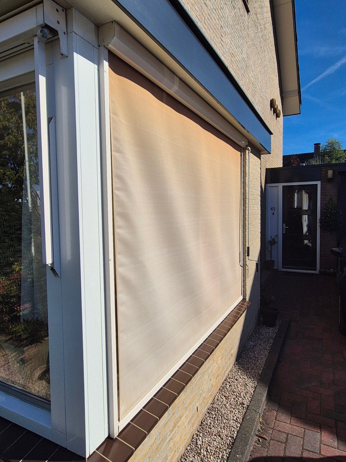 Gebruikt screen, handbediend met zwengel - 240x183cm, Ophalen