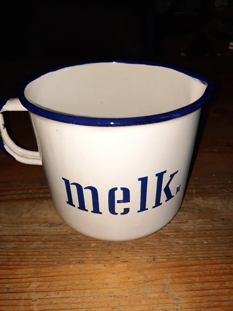Emaille melkkan, Antiek en Kunst, Antiek | Emaille, Ophalen of Verzenden