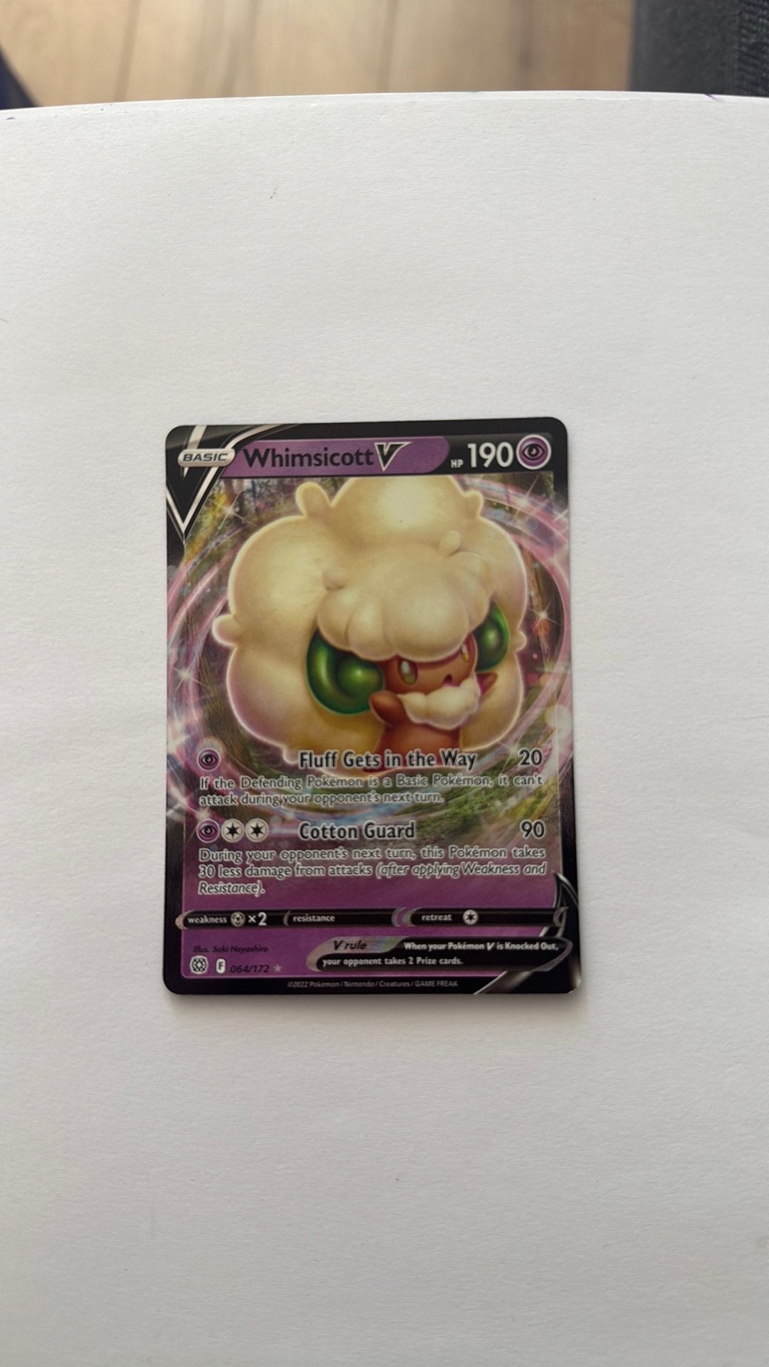 Whimsicott V 2022 pokemon kaart, Ophalen of Verzenden, Zo goed als nieuw