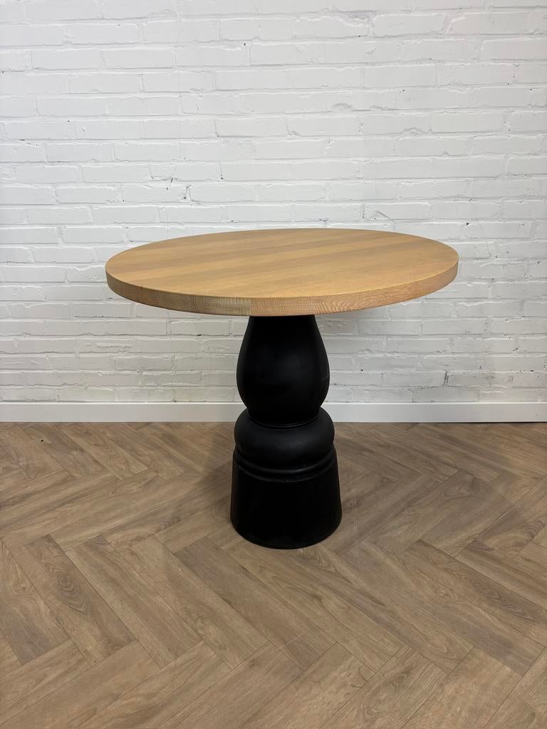 Moooi new antiques tafel Ø80cm, Gebruikt, 50 tot 100 cm, Rond, Eikenhout