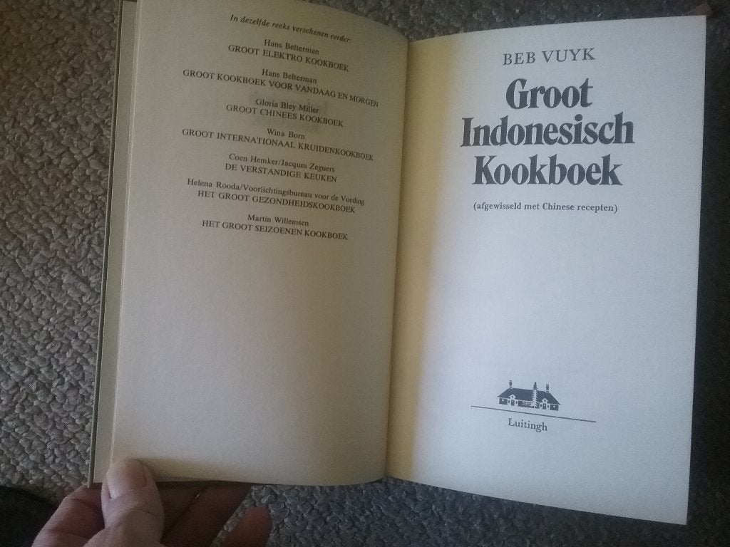 Groot Indonesisch kookboek / Beb Vuyk (1981), Boeken, Gelezen, Azië en Oosters, Tapas, Hapjes en Dim Sum, Ophalen of Verzenden