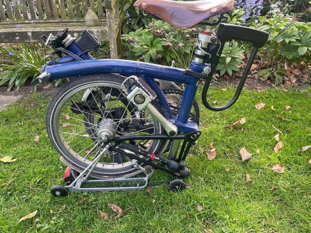 Brompton vouwfiets, Fietsen en Brommers, Fietsen | Vouwfietsen, Gebruikt, Brompton, 16 tot 18 inch, Totaal opvouwbaar, Velgrem