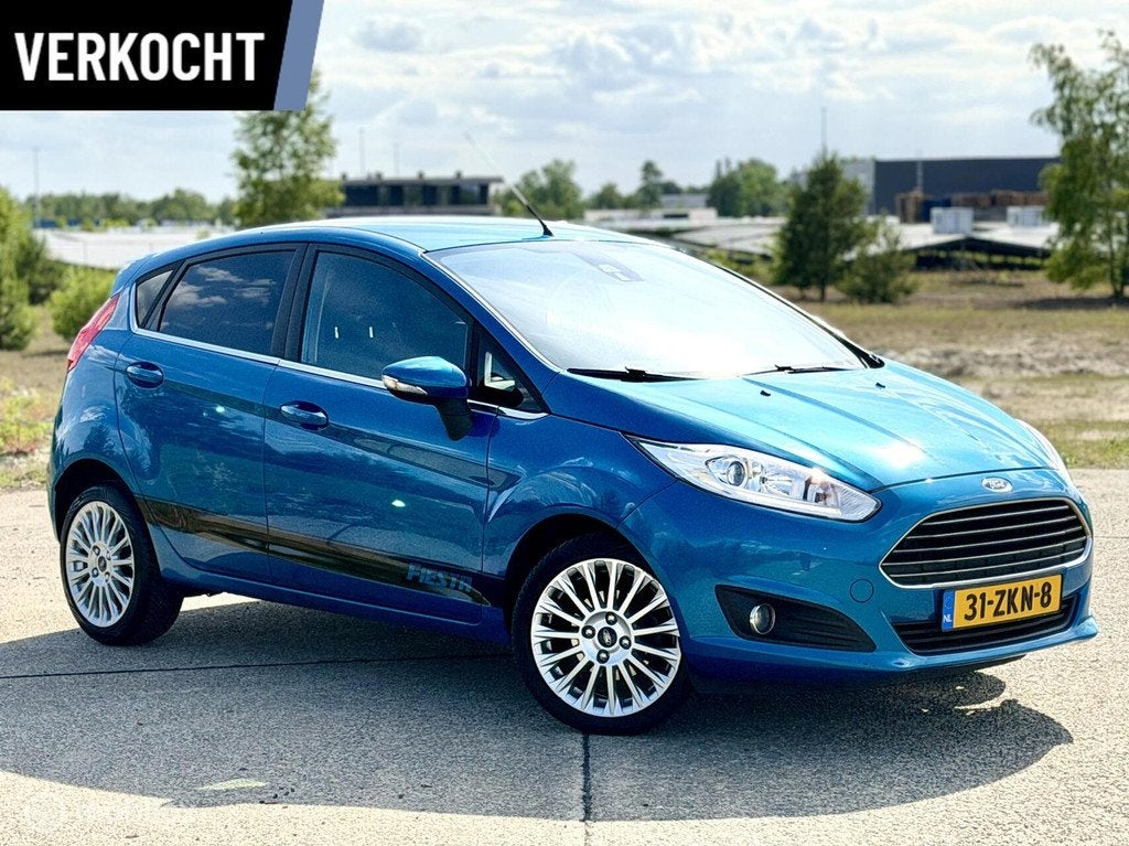 Nette Ford Fiesta 1.0 EcoBoost *Titanium*, Voorwielaandrijving, Euro 5, 101 pk, Blauw