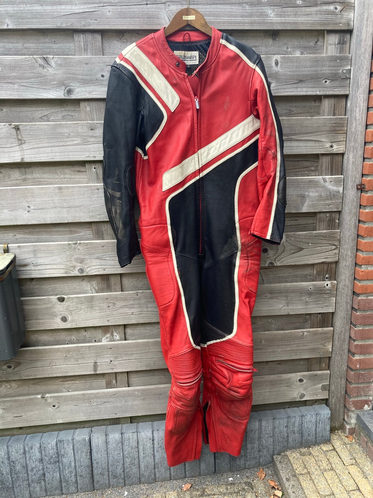 Fieldsheer Leren Motorpak Maat 46 met gebruikssporen, Motoren, Kleding | Motorkleding, Ophalen, Tweedehands, Heren, Overall