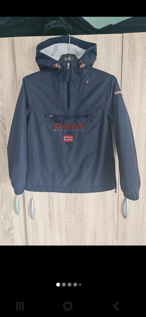 Napapijri Geographic Anorak maat 10 / 140, Ophalen of Verzenden, Zo goed als nieuw, Napapijri, Jongen