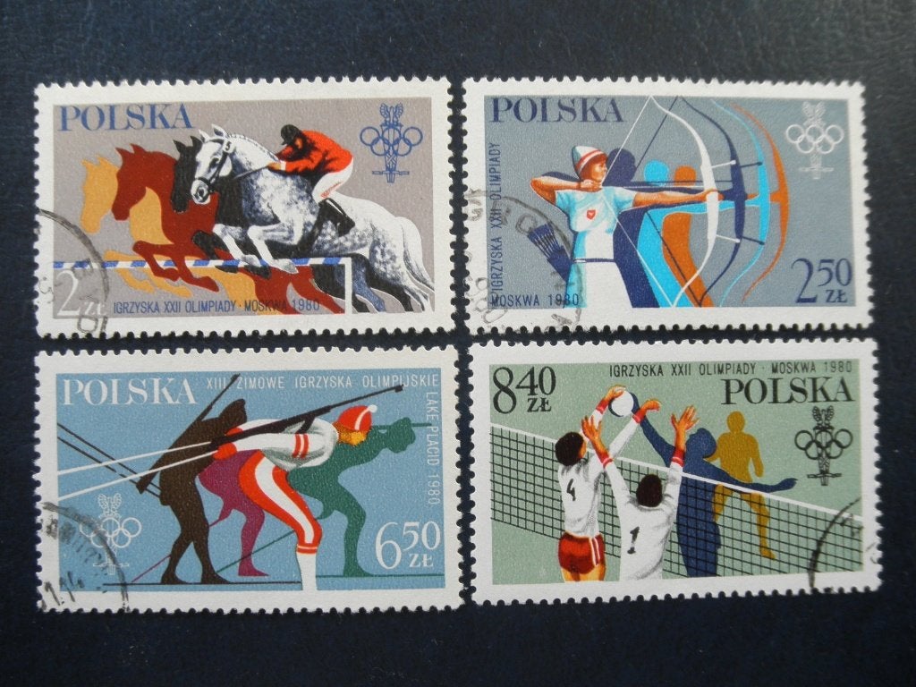Postzegels Polen 1980 Olympische Spelen., Ophalen of Verzenden, Polen, Gestempeld