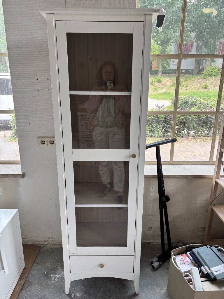 vitrinekastje, Huis en Inrichting, Kasten | Vitrinekasten, Ophalen, Gebruikt, 50 tot 100 cm, Landelijk
