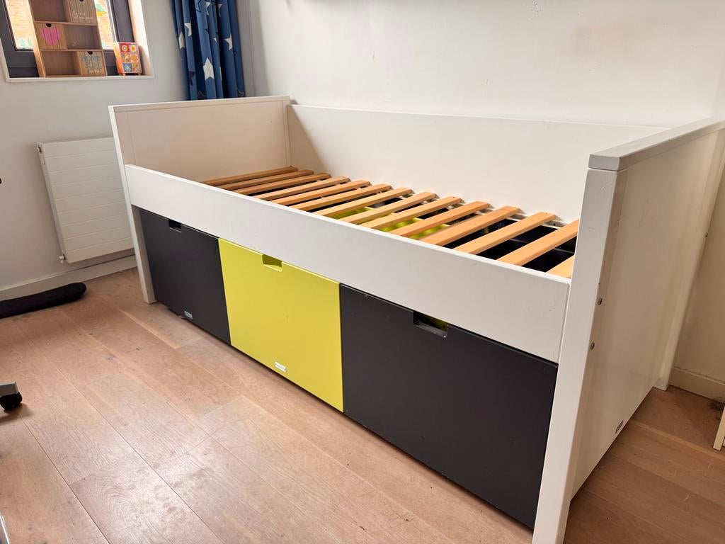Bopita Mix & Match Timon Kinderbed met Opbergladen, Ophalen, 85 tot 100 cm, Gebruikt, Lattenbodem