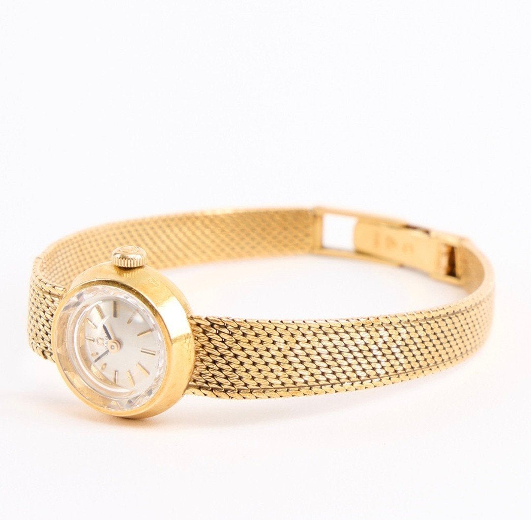 Vintage Omega Dameshorloge  1960 18k, Overige merken, Ophalen of Verzenden, Zo goed als nieuw, Goud