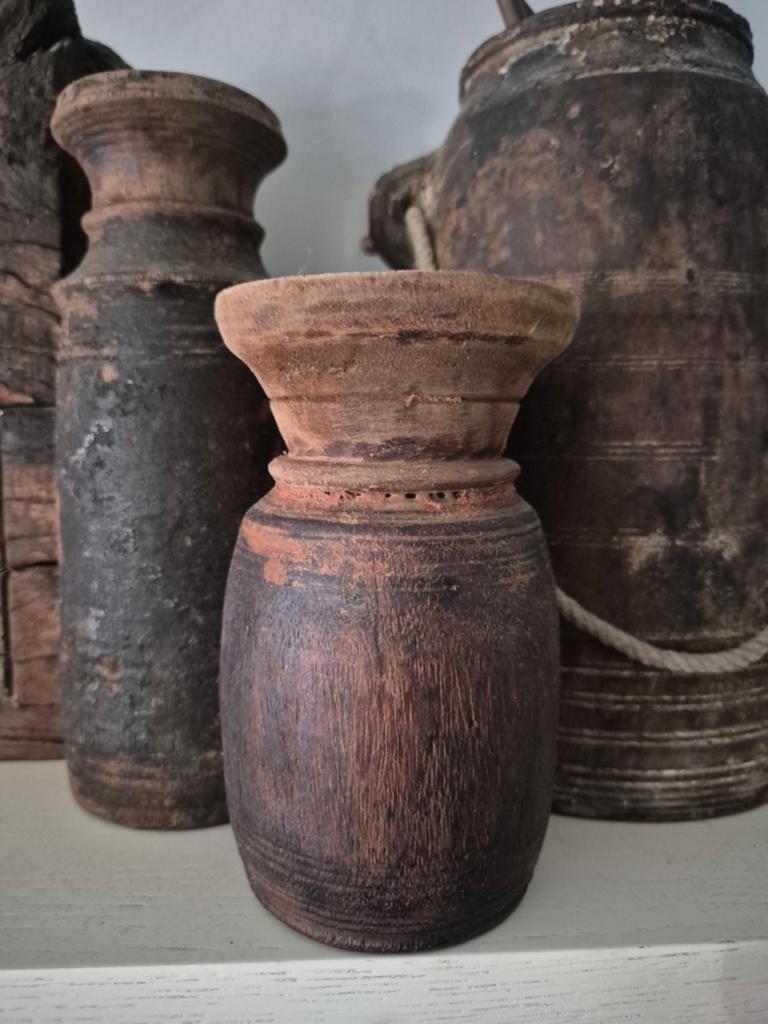 Oud houten kruikje - Hoffz, Aura Peeperkorn stijl, Ophalen of Verzenden