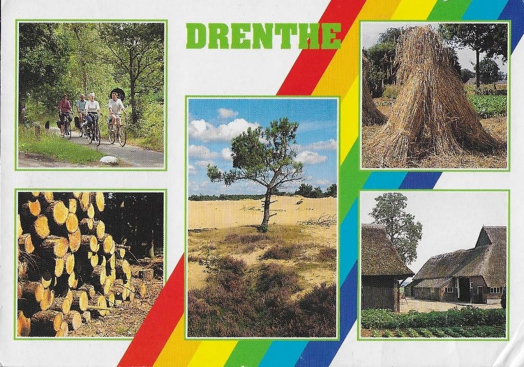 Q563 gelopen ansichtkaart drenthe, Ophalen of Verzenden, 1960 tot 1980, Gelopen, Drenthe