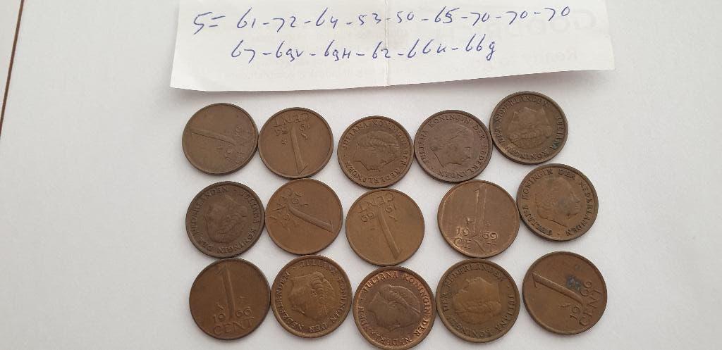 3119 nederland 1 cent setje 5, Verzenden, Koningin Wilhelmina