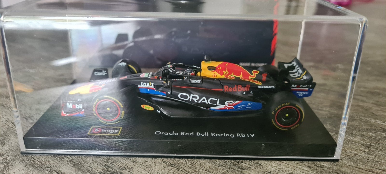 Aanbieding Bburago RB19 VERSTAPPEN Austin Gp USA Special liv, Ophalen of Verzenden, Nieuw, Auto, Overige merken