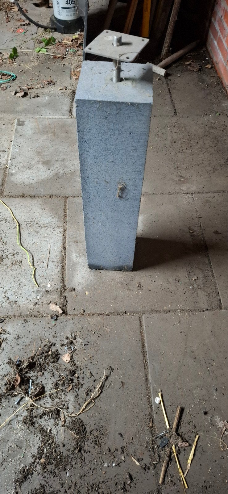beton poer, Ophalen
