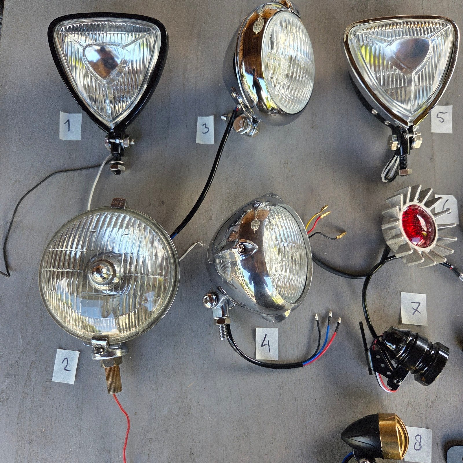 Koplampen en achterlichtjes.Bobber, Chopper., Ophalen of Verzenden, Nieuw