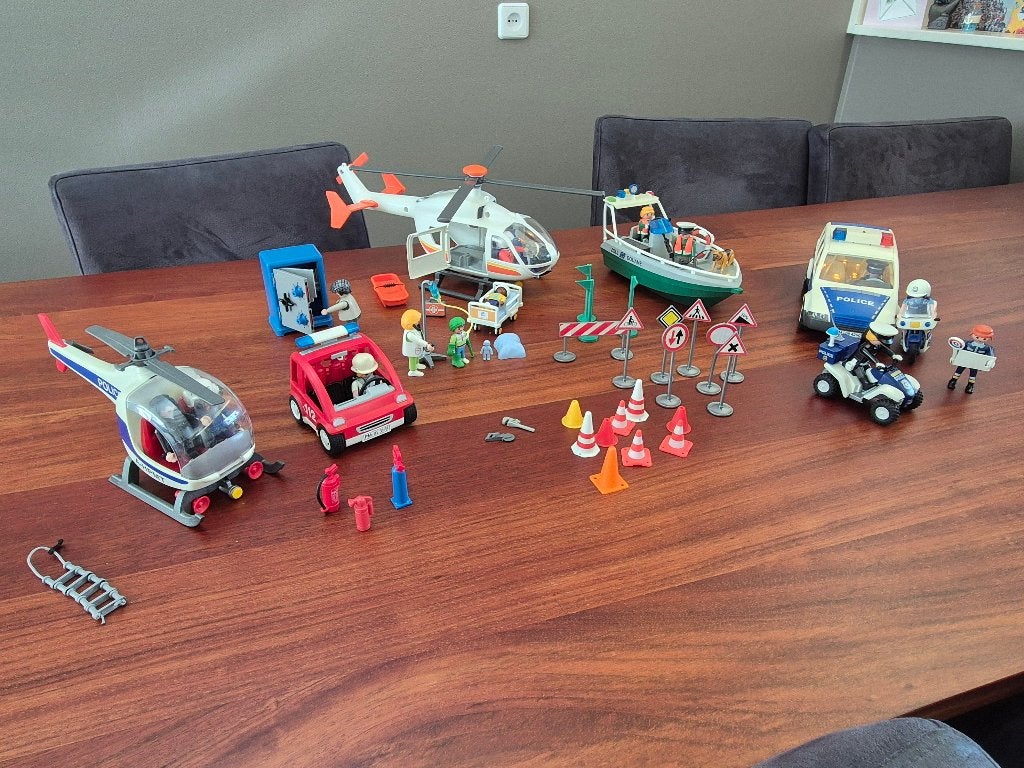 Playmobil Hulpdiensten Set met Politie, Ambulance, Brandweer, Gebruikt, Complete set, Overige typen, Ophalen of Verzenden
