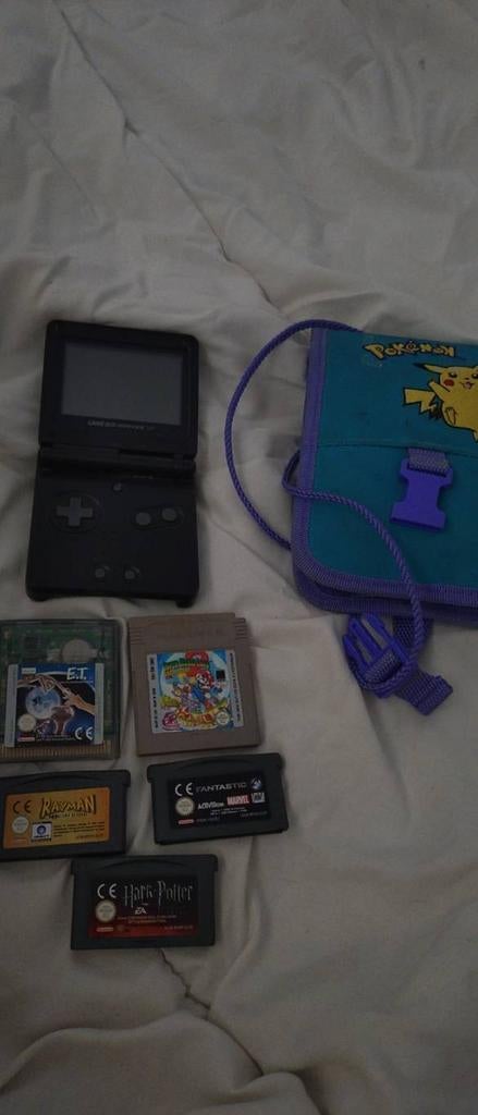 5 Originele Games & Pokémon tasje, Spelcomputers en Games, Spelcomputers | Nintendo Game Boy, Ophalen of Verzenden, Gebruikt, Game Boy Advance SP