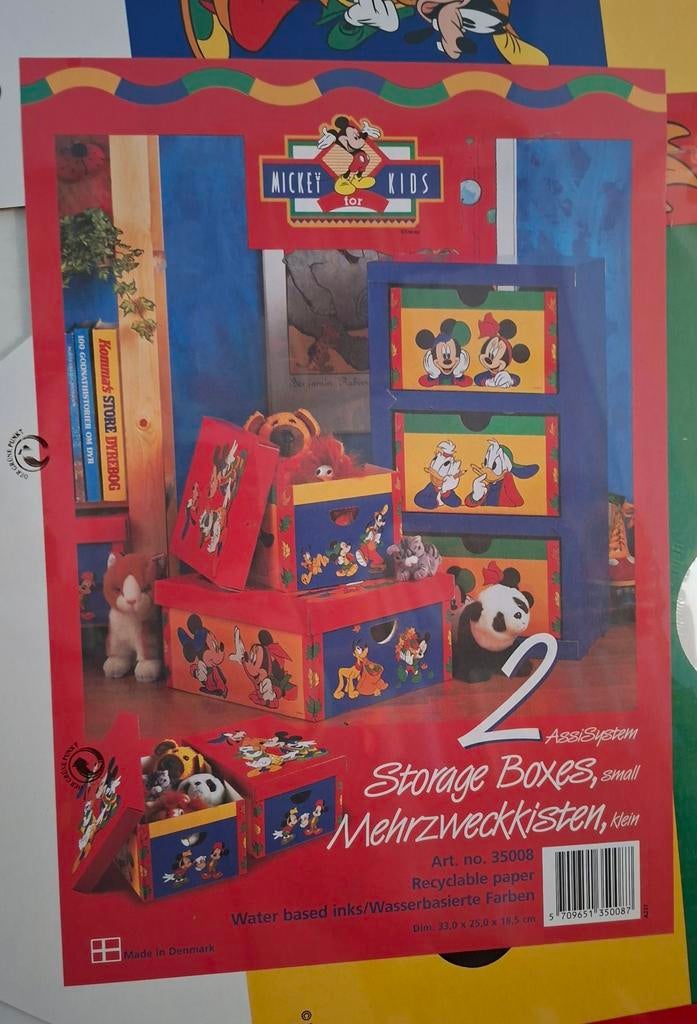 5 Disney opbergdozen - Mickey Mouse en vrienden, Overige materialen, Minder dan 50 cm, Nieuw, Minder dan 50 cm