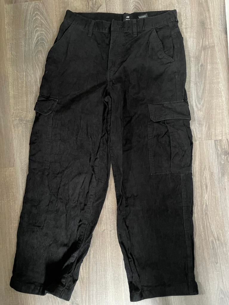 H&M baggy herenbroek M, Ophalen of Verzenden, Zo goed als nieuw, Overige maten, Zwart